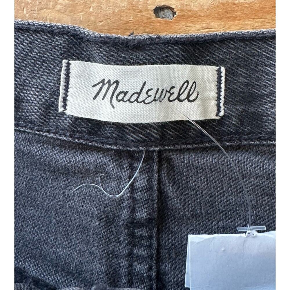 NWT Madewell Relaxed Mid Length Denim Shorts Size 23 Women’s Black - Picture 4 of 10